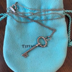 Tiffany & Co. Silver Key Pendant Necklace
